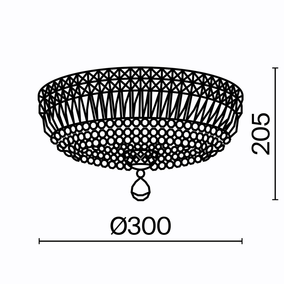 Kronleuchter Basfor 3xe14, Goldfarben Kristallglas - Goldfarben, Trend, Glas/Metall (30/18/30cm) - MAYTONI