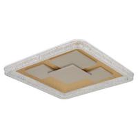 LED-Deckenleuchte 3000k, 40w - Klar/Goldfarben, Design, Kunststoff/Metall (48,8/48,8/7cm) - Globo