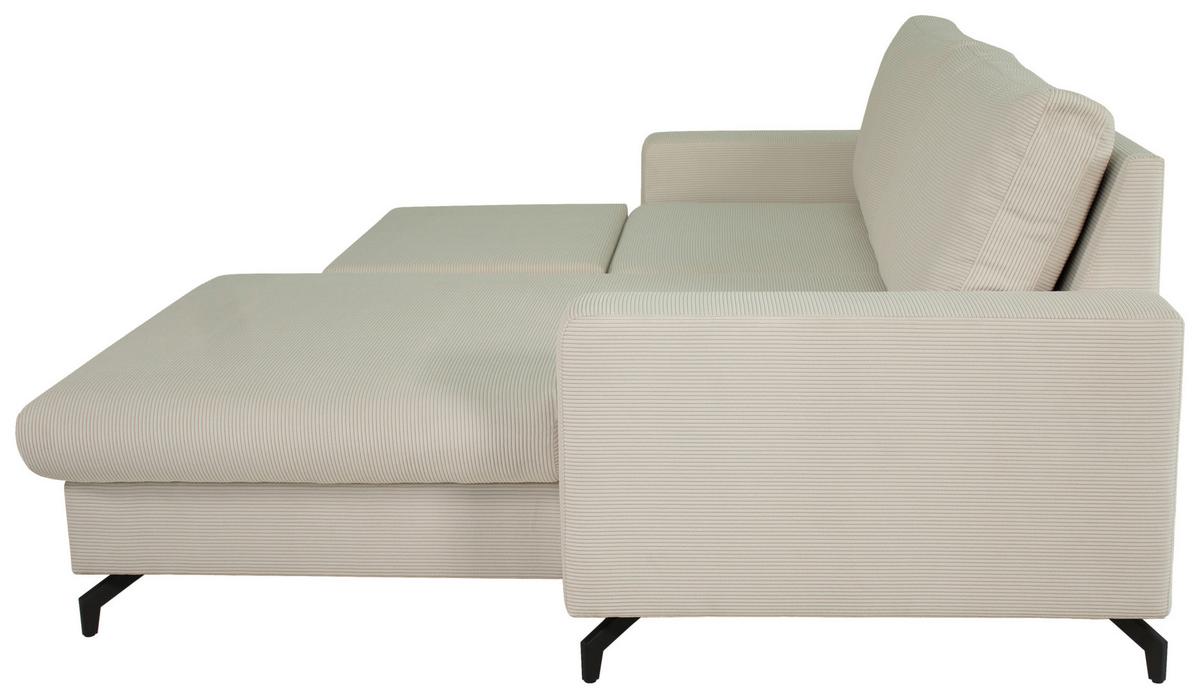 Ecksofa Clara Creme B: 240 Cm - Creme, MODERN, Textil (240/87/177cm)