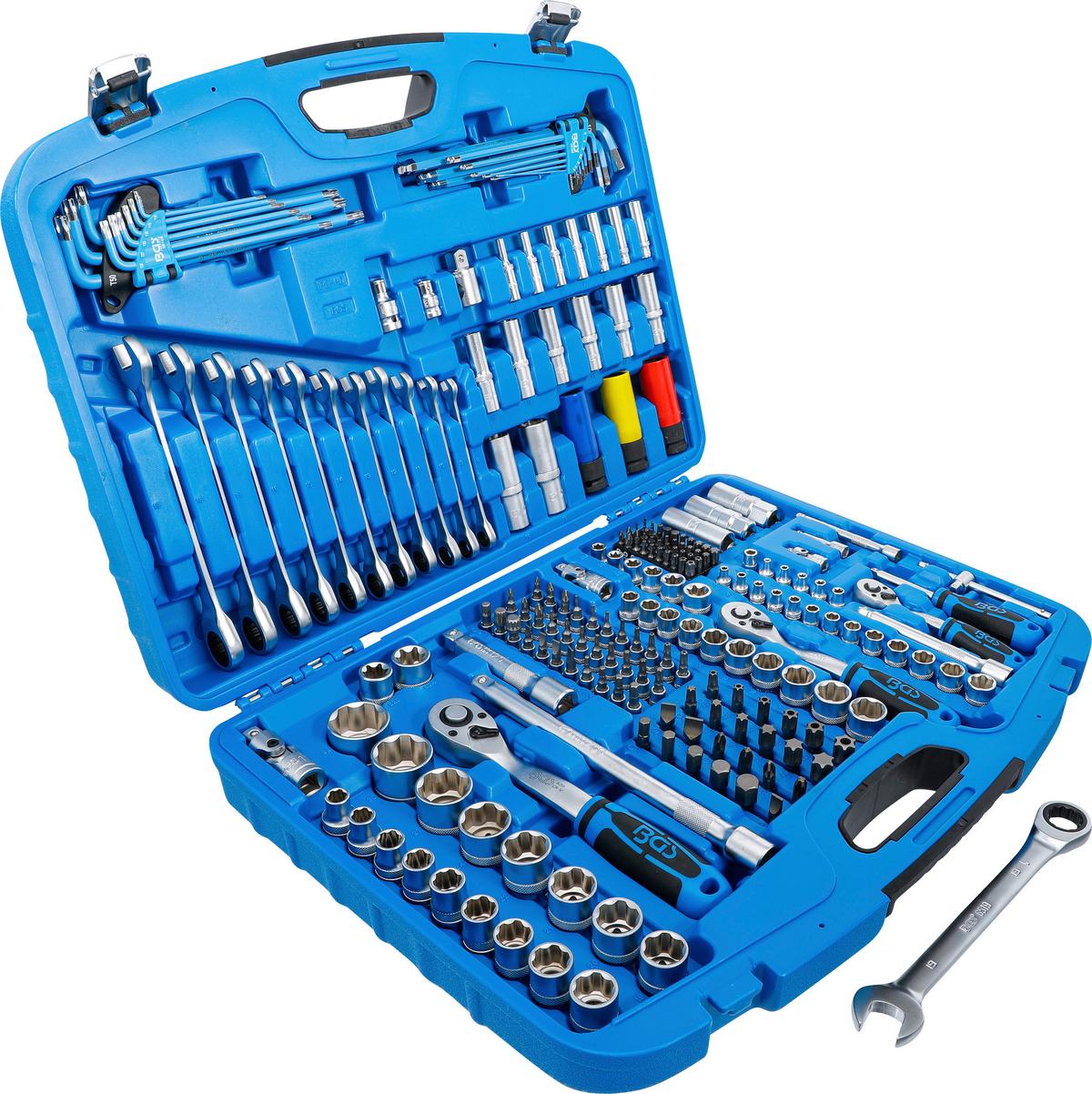 Steckschlüsselsatz Wellenprofil - Blau, Basics (48,5/39,9/10,9cm)