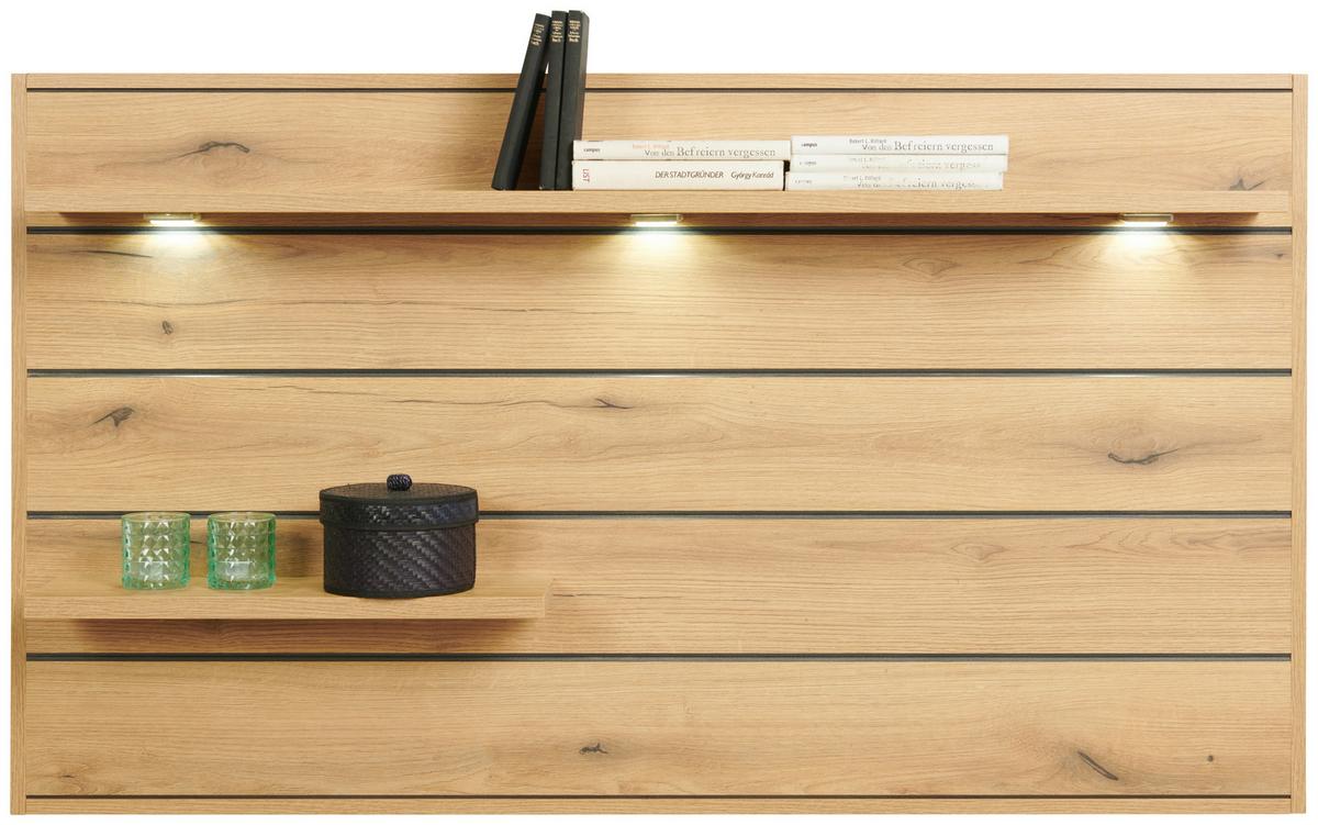 Wohnkombination Modern 4-Tlg. Limit Matera/Eiche Dekor - MODERN, Glas/Holzwerkstoff (326/201/40cm)