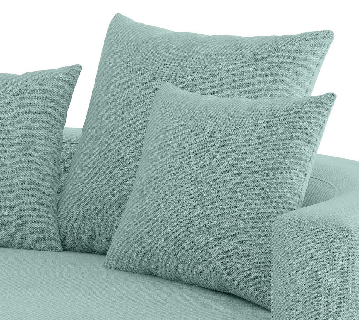 Bigsofa Natalia Türkis S: 283x150 cm - Türkis/Schwarz, Design, Textil (283/150cm) - Livetastic
