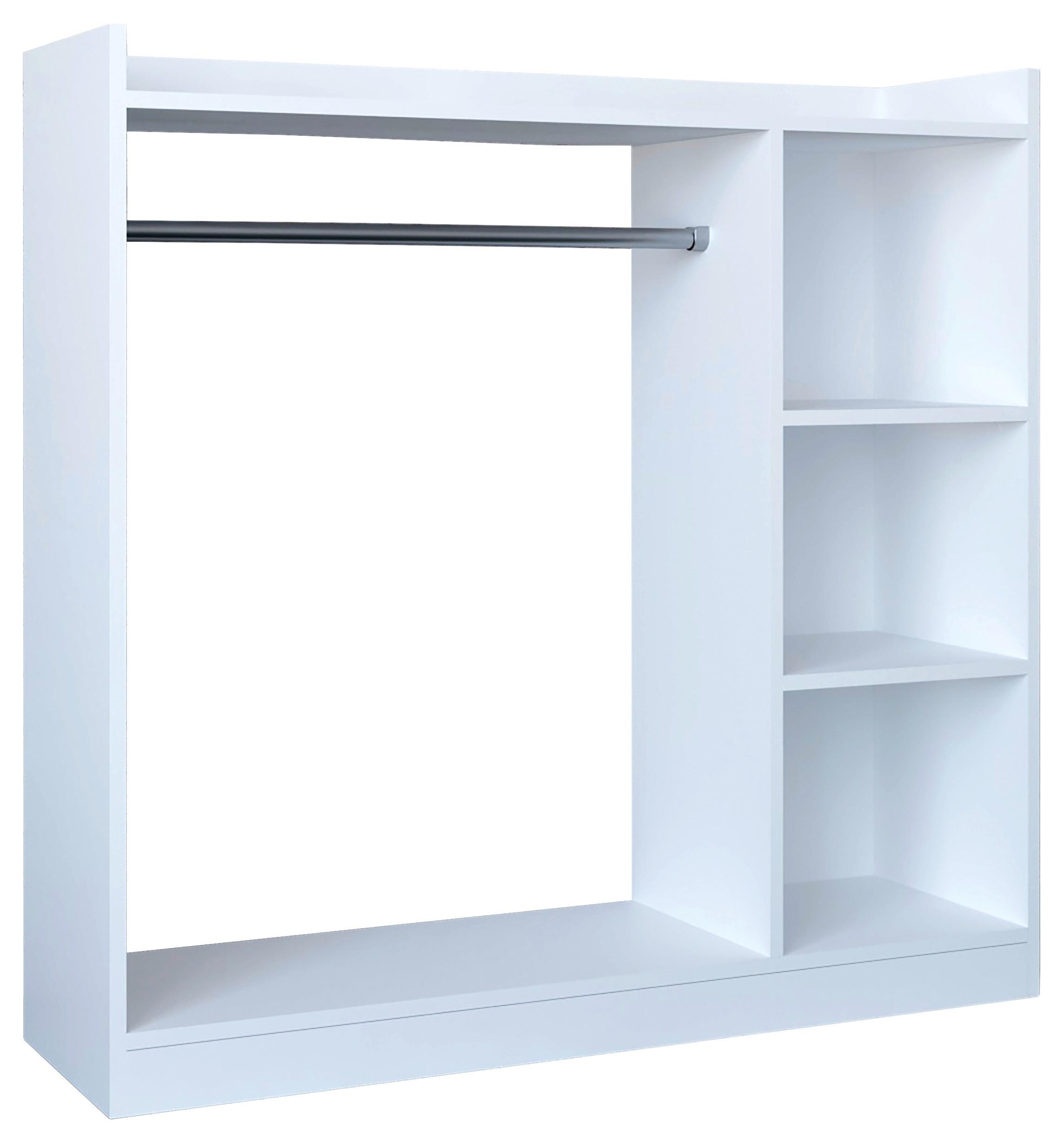 Kleiderschrank Palosa Weiß B: 124 Cm - Weiß, Design, Holzwerkstoff (124/120/35cm) - MID.YOU