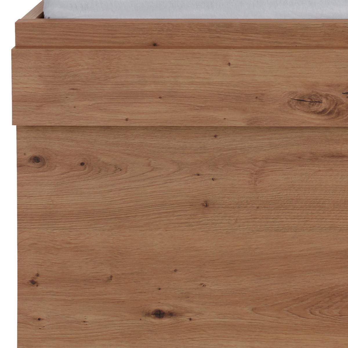Stauraumbett 140x200 Cm Box, Artisan Eiche Dekor/weiß - Eichefarben/Weiß, MODERN, Holzwerkstoff (140/200cm) - Ondega