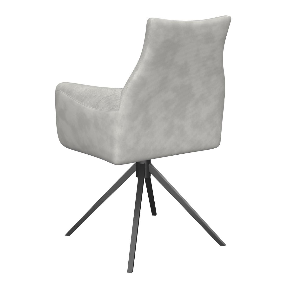 STOLIČKA S PODRÚČKAMI MALINA - čierna/svetlosivá, Modern, kov/drevo (63/85,5/66,5cm) - Bessagi Home