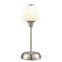 Tischlampe Elena Nickelfarben/ Milchglas Mit Touchfunktion - Weiß/Nickelfarben, ROMANTIK / LANDHAUS, Glas/Metall (13/34cm) - James Wood
