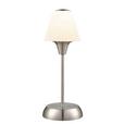 Tischlampe Elena Nickelfarben/ Milchglas Mit Touchfunktion - Weiß/Nickelfarben, ROMANTIK / LANDHAUS, Glas/Metall (13/34cm) - James Wood