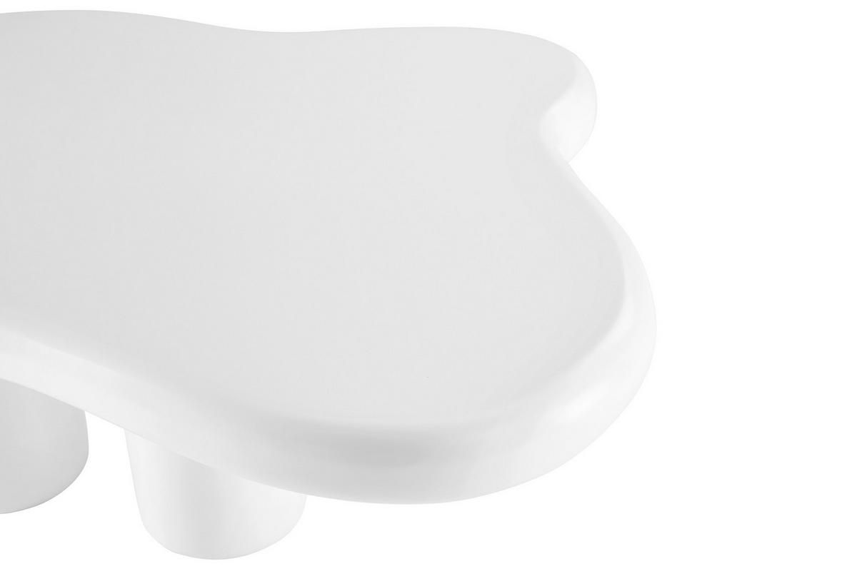 Couchtisch Weiß B: 89 Cm - Weiß, Design, Kunststoff (123/89/35cm) - Livetastic