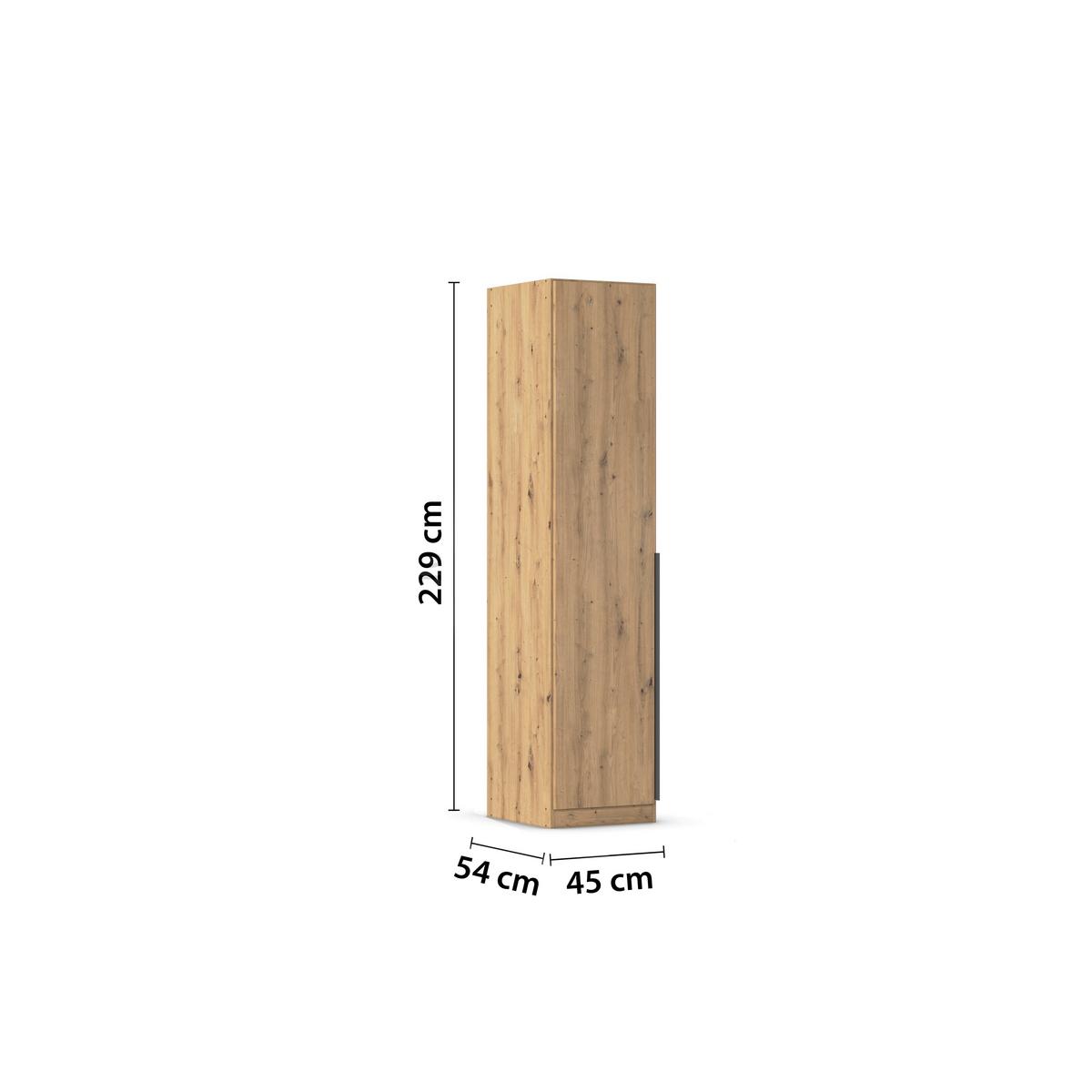 Drehtürenschrank Alabama Eiche Dekor B: 47 Cm - Eiche Artisan, MODERN, Holzwerkstoff (47/229/54cm) - Rauch Möbel
