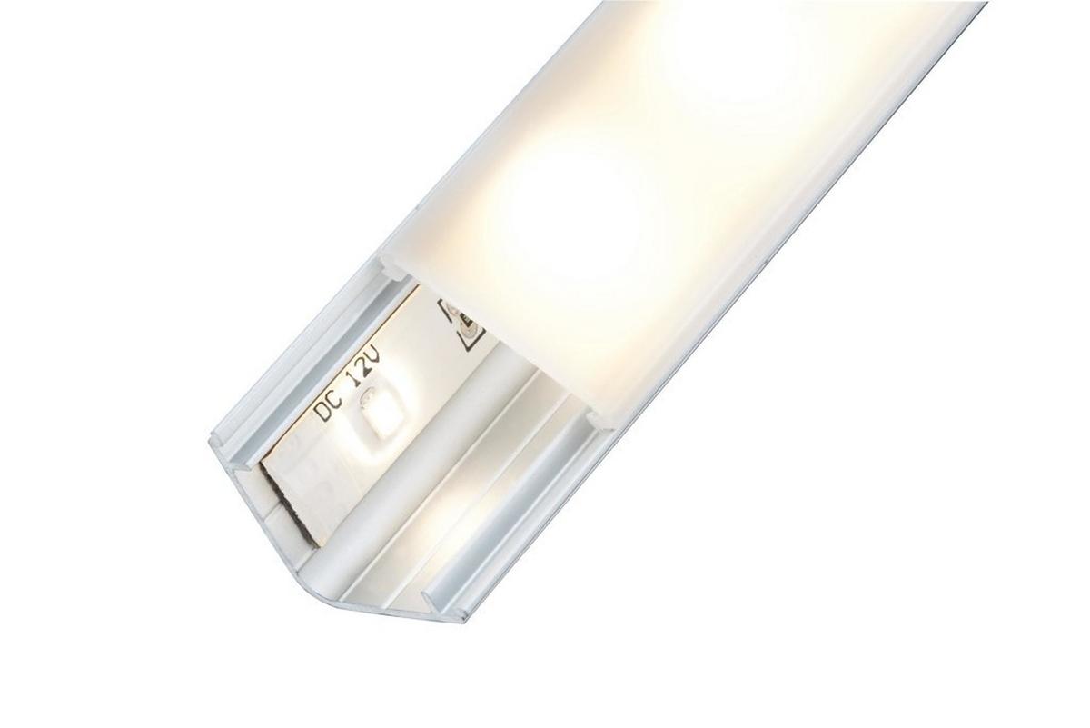 Led-dekoleuchte Function Delta Profil 200cm, Beliebig Kürzbar - Alufarben, Basics, Kunststoff/Metall (200/2/2cm) - Paulmann