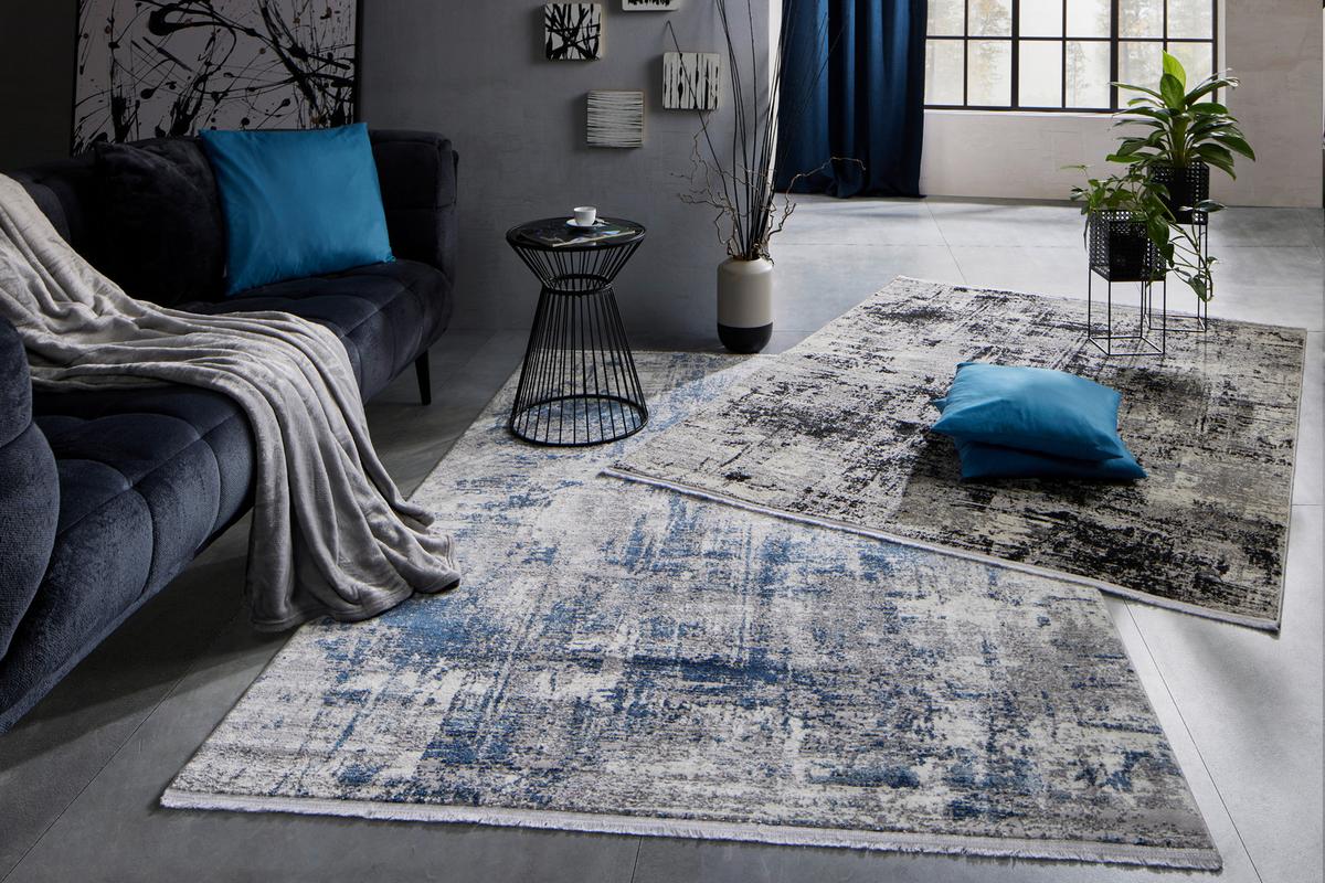 TKANÝ KOBEREC Malik 2, 120/170cm - čierna/antracitová, Modern, textil (120/170cm) - Mömax