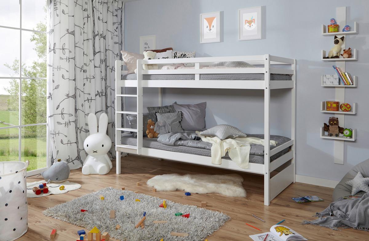 Etagenbett Finn - Weiß, MODERN, Holz (90/200cm) - MID.YOU