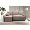 Ecksofa Fancy Rosa 143x209 cm - Schwarz/Rosa, Design, Textil (143/209cm) - MID.YOU