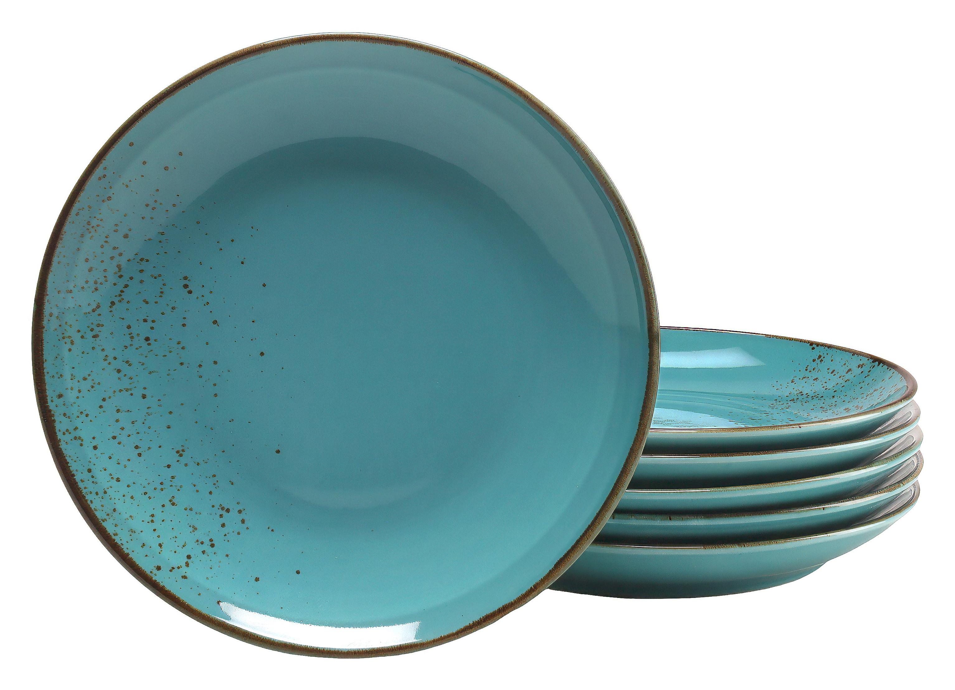 DESSERTTELLERSET 22042 NATURE COLLECTION - Türkis, Trend, Keramik (21cm) - Creatable