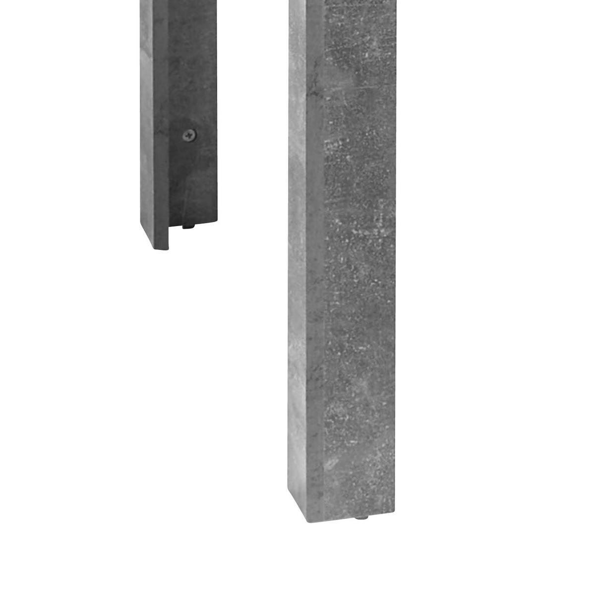 Esstisch ausziehbar Stone 140x80 cm Betonoptik - Weiß/Grau, MODERN, Holzwerkstoff (140/80/76cm) - MID.YOU