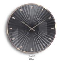 Wanduhr Vanessa - Roségold/Grau, KONVENTIONELL, Glas/Papier (30/4cm) - Luca Bessoni