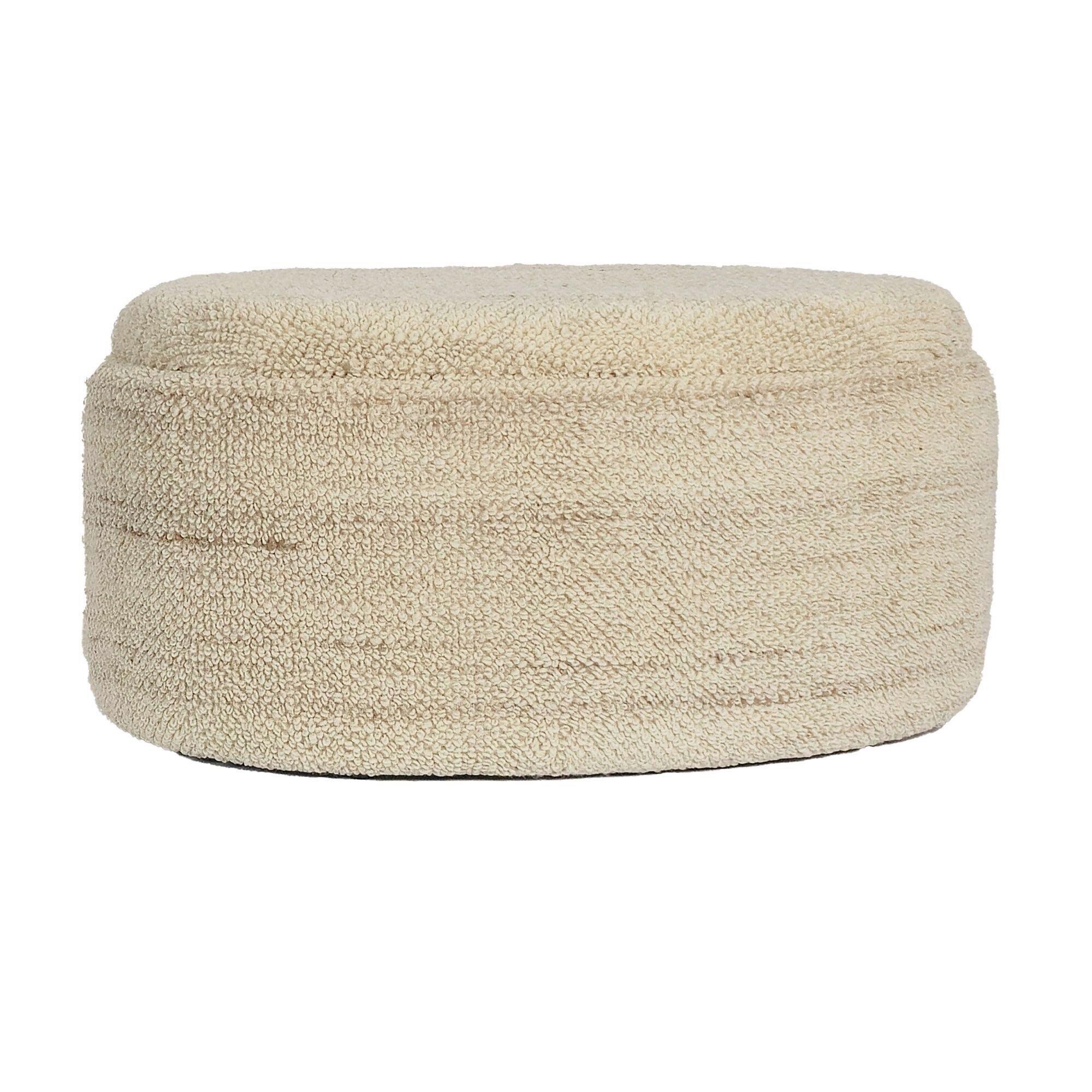 Hockerbank Beige B: 81cm - Beige, Design, Textil (81/40/62cm) - MID.YOU