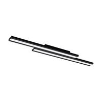 Deckenleuchte Saliteras L: 116 cm Smartphone-Steuerung - Schwarz/Weiß, Design, Kunststoff/Metall (116/16/5cm) - Connect Z