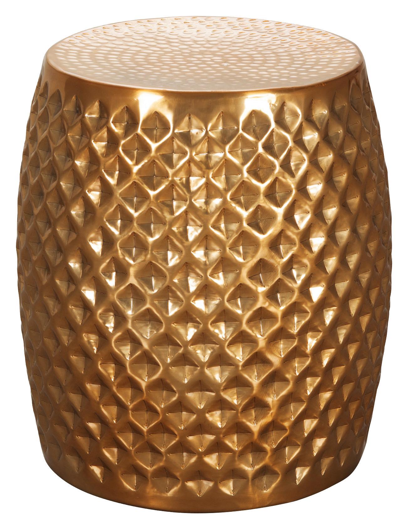 Goldfarbener Beistelltisch aus Metall