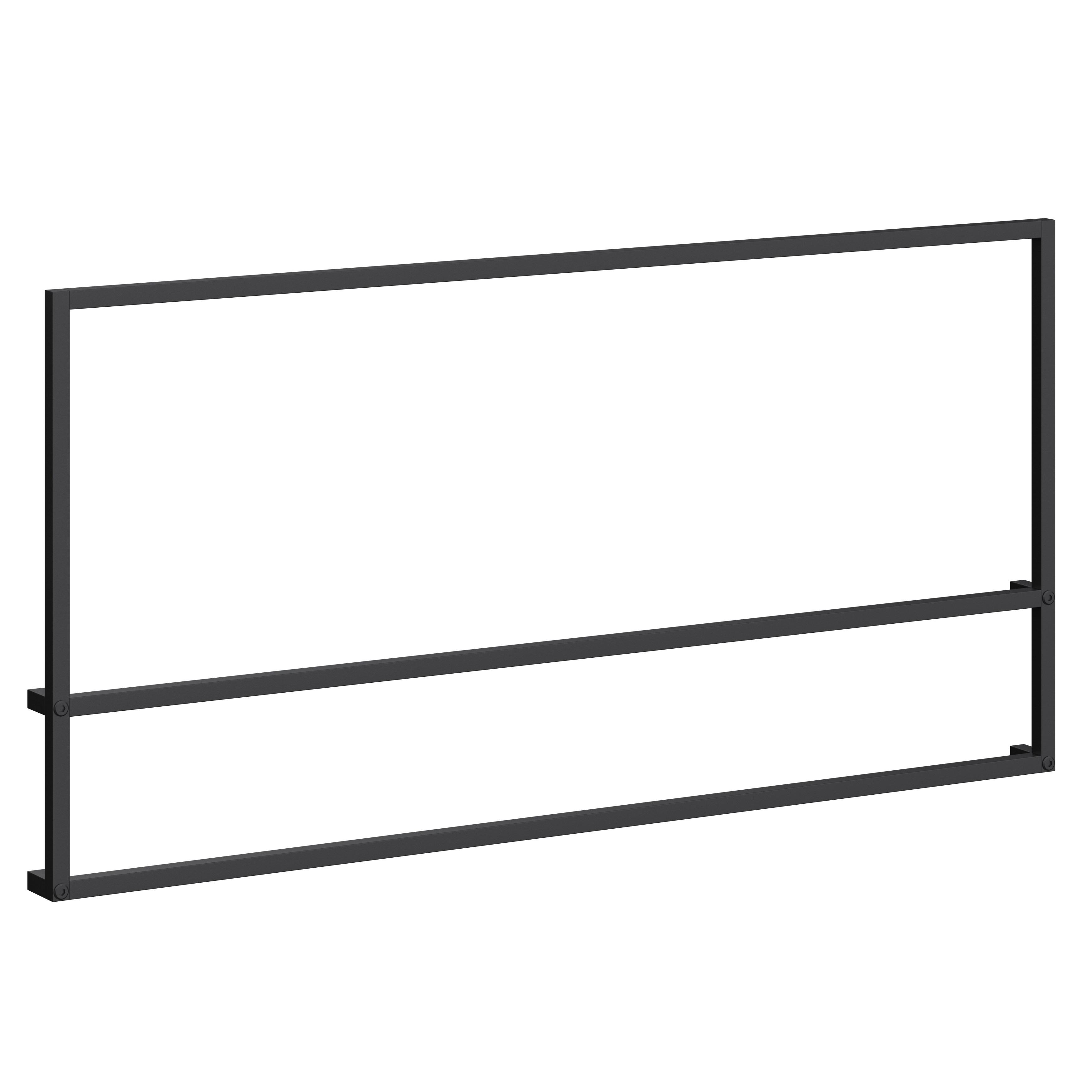 Závesný diel Systemstyle šírka 90 cm - čierna, Modern, kov (89,6/45/4,5cm) - System Style