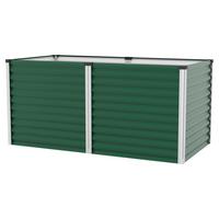 Hochbeet Stahl Linus 96,2x85,8x187,7 cm Dunkelgrün - Dunkelgrün/Alufarben, Basics, Metall (96,2/85,8/187,7cm)