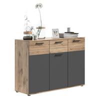 Mason B: 120 Cm Nox Oak Mason - Eichefarben/Grau, Holzwerkstoff (120/87/40cm) - MID.YOU