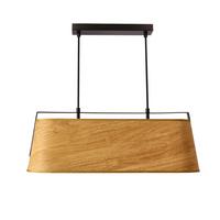 Pendelleuchte 32-38289 Milbury - Eichefarben/Schwarz, Natur, Kunststoff/Metall (60/20/100cm)