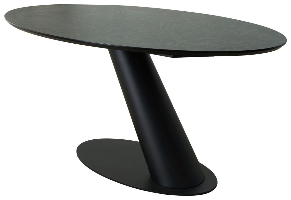 JEDÁLENSKÝ STÔL STEVEN 160 - čierna, Design, kov/kompozitné drevo (160/76/95cm) - Mömax