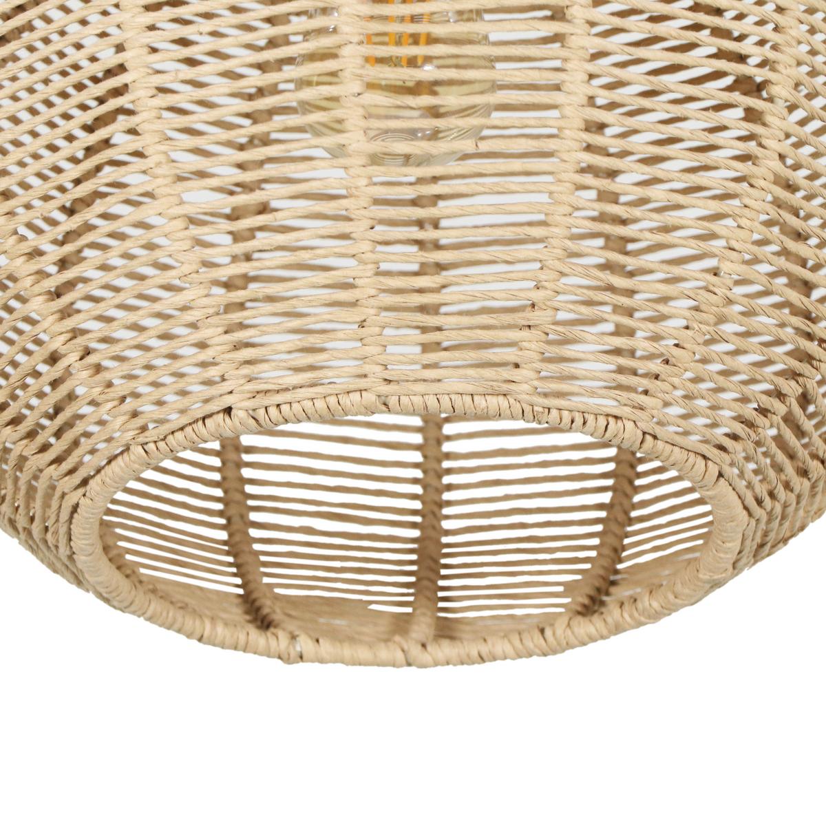 Pendelleuchte 366790136 Janne - Schwarz/Naturfarben, Natur, Naturmaterialien/Metall (34/177cm) - Trio Leuchten