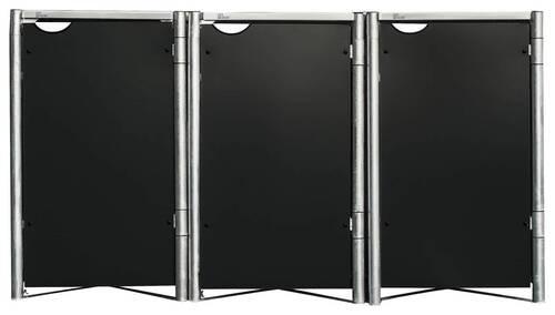 Mülltonnenbox Hide Mülltonnenbox 240l 3erbox - Schwarz, Basics, Metall (209,1/115,2/80,7cm)