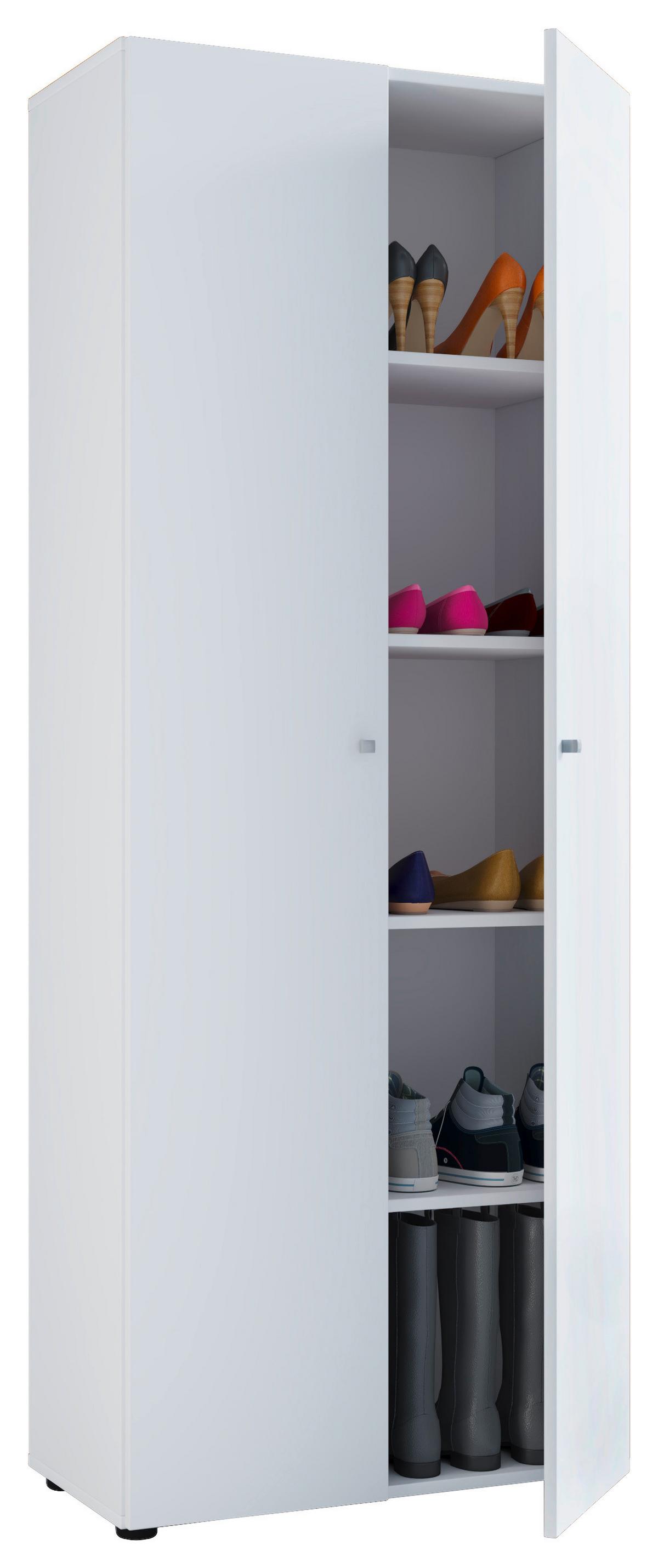 Mehrzweckschrank Vandol Weiß B: 70 cm - Schwarz/Weiß, Basics, Holzwerkstoff (70/178/40cm) - MID.YOU