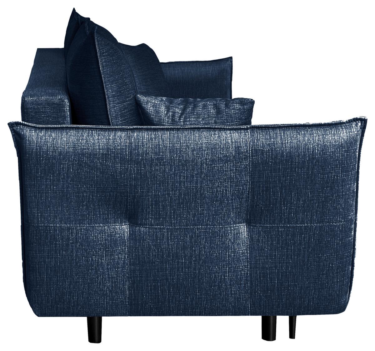 Schlafsofa Melody - Blau/Schwarz, Design, Textil (216/96/102cm) - MID.YOU