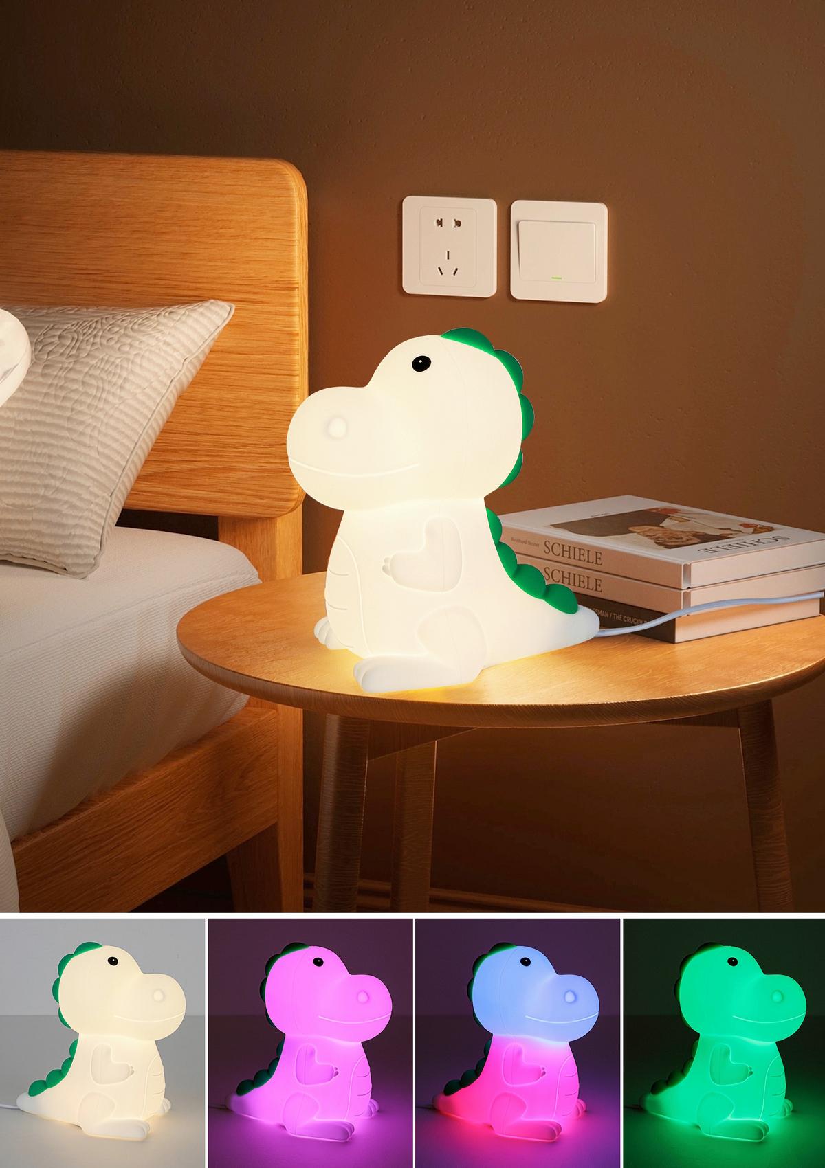 NOČNÍ SVĚTLO DINO - bílá, Moderní, plast (8,5/13,8/13,5cm) - Mömax