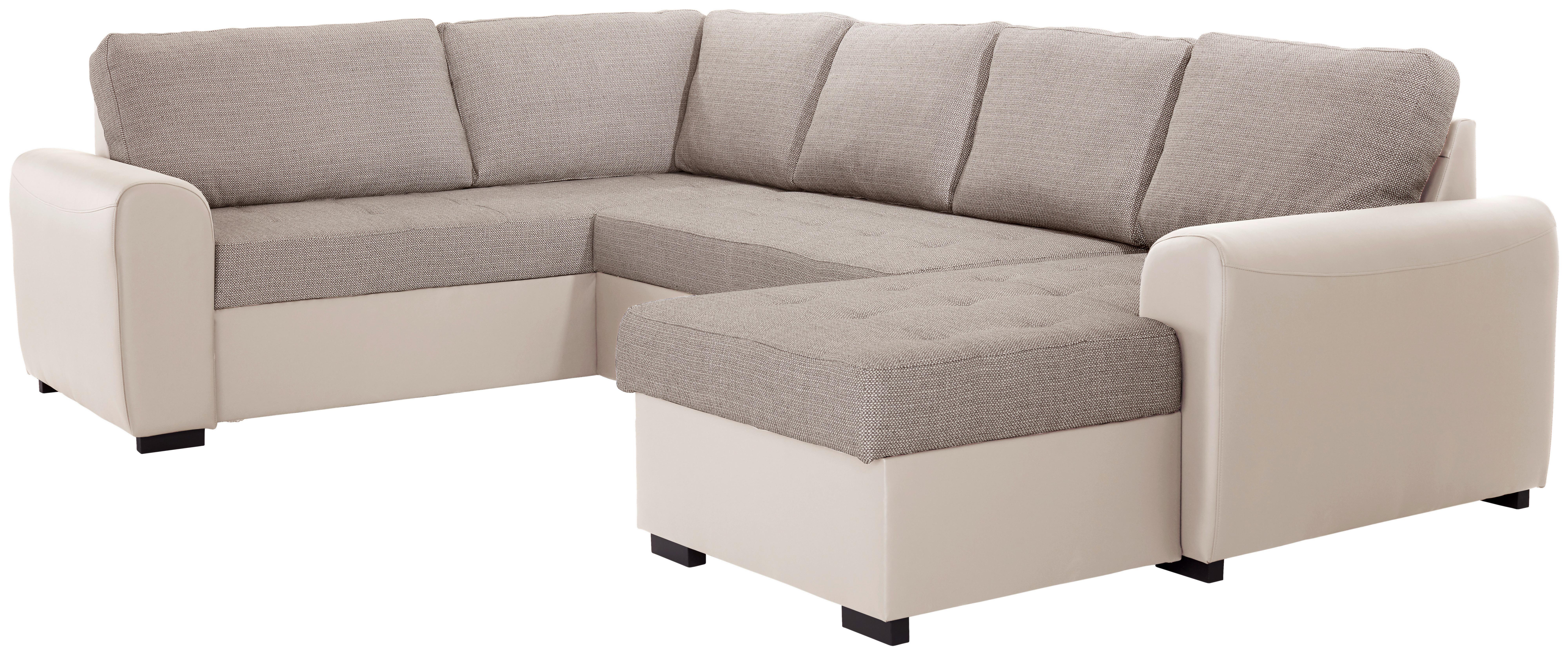 Sarokgarnitúra Molly-3s.2f-Rec/bk - Basics, textil (206/312/157cm)