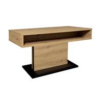Couchtisch Lift Eiche Wotan/Schwarz B: 110 cm - Schwarz/Eiche Artisan, Design, Holzwerkstoff/Metall (110/58-77/60cm) - MID.YOU