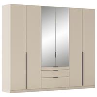 Drehtürenschrank Alabama Champagner B: 271 cm - Champagner/Silberfarben, MODERN, Holzwerkstoff (271/229/54cm) - Rauch Möbel