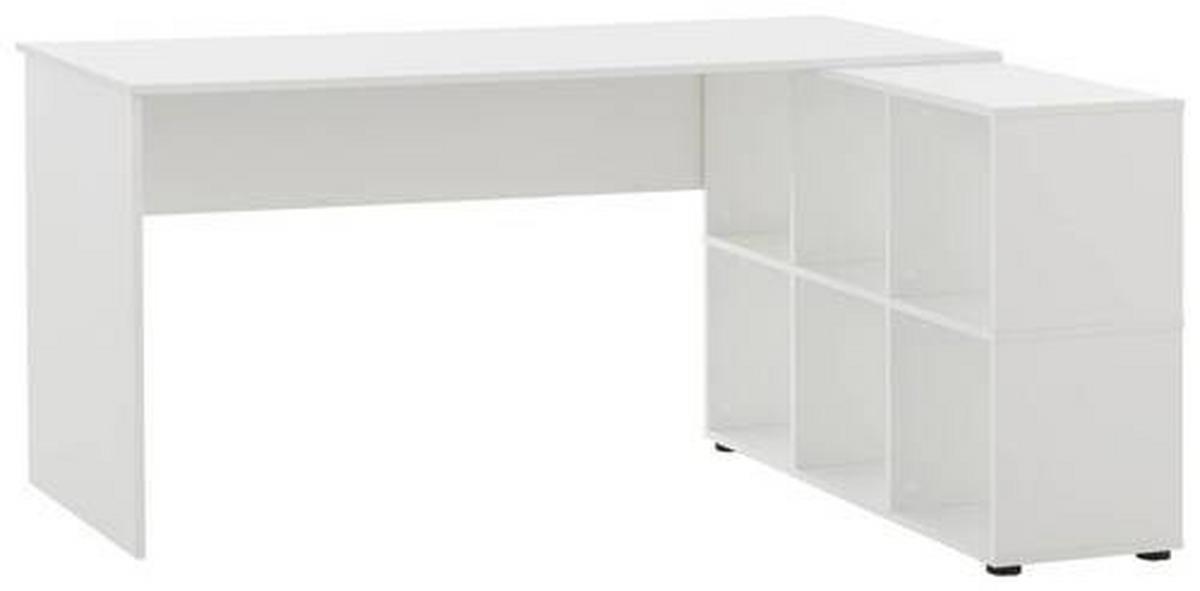 Schreibtisch Serie 500 Weiß B: 150 cm - Weiß, MODERN, Holzwerkstoff (150/73,6/121,6cm) - MID.YOU