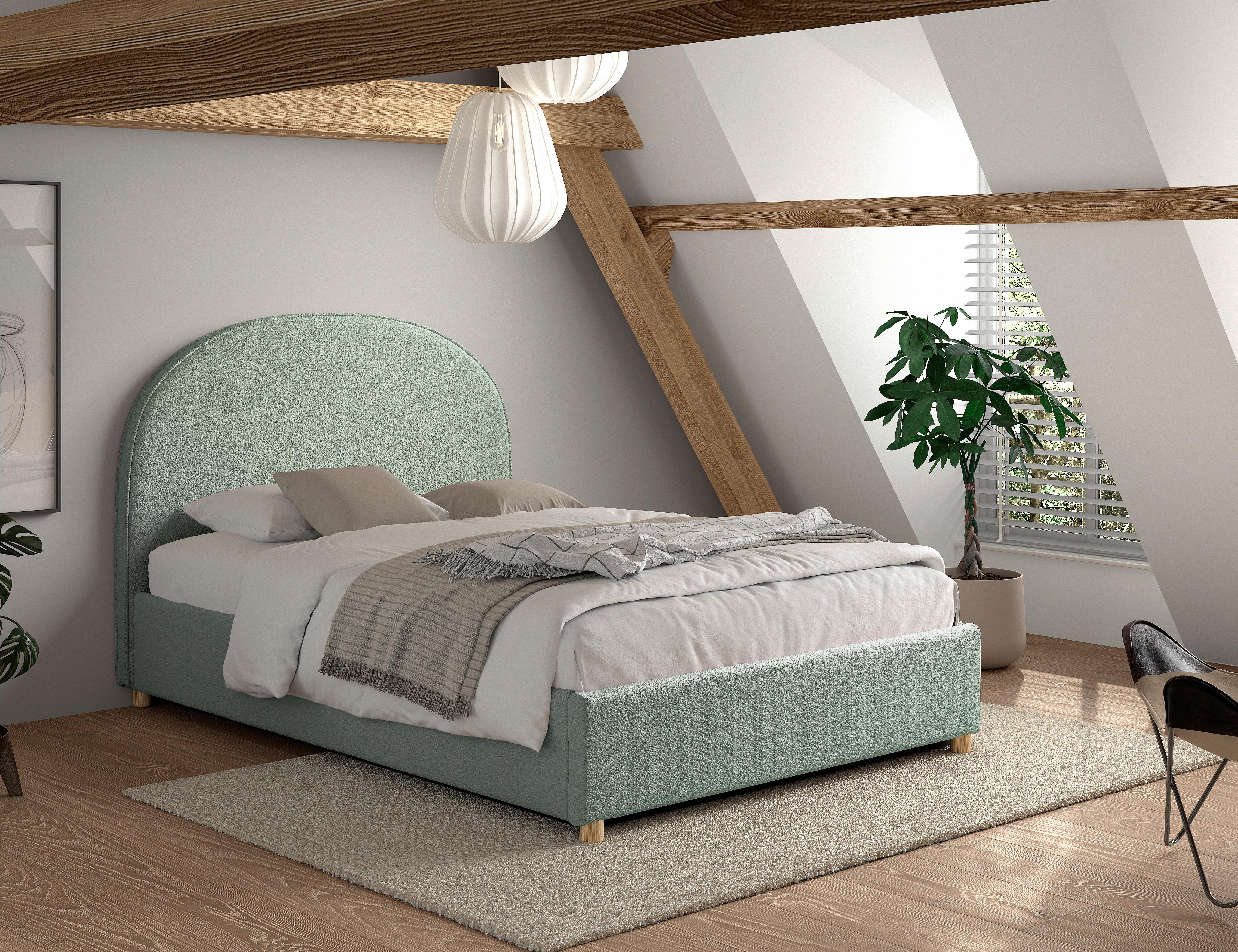 KINDER-/JUNIORBETT Moon Grün 140x200cm - Naturfarben/Grün, ROMANTIK / LANDHAUS, Holz/Textil (140/200cm) - Vipack