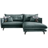 Ecksofa Lava Hellblau S: 255/180 cm - Türkis/Schwarz, MODERN, Textil (255/180cm) - Livetastic