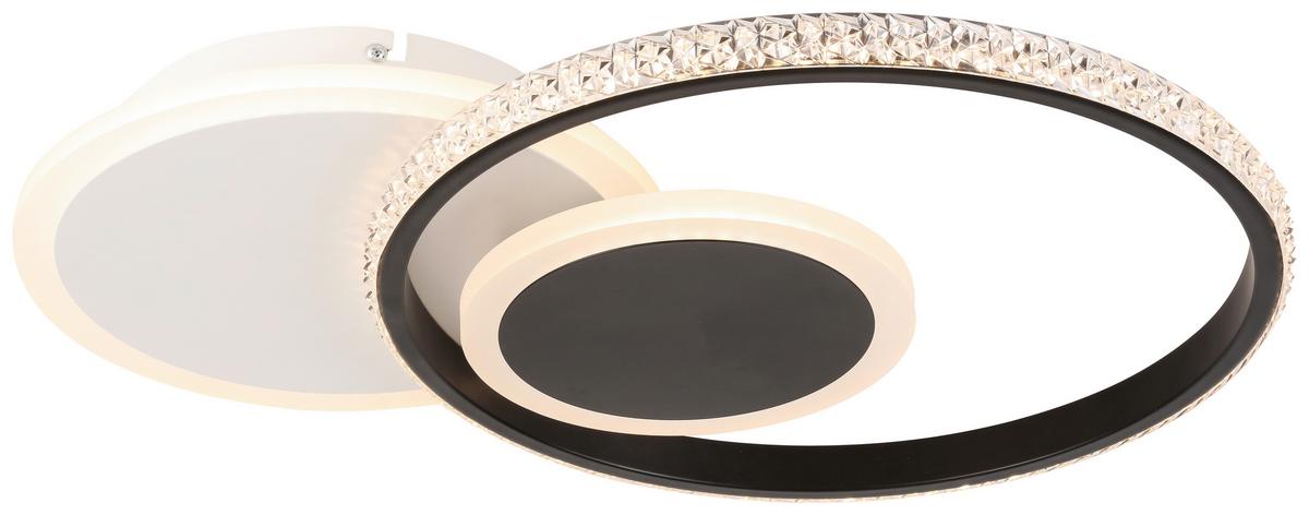 Stropné svietidlo Rulm, D/Š: 45/32cm,čier.biela - čierna/biela, Modern, kov/plast (45/32/6,5cm) - Modern Living