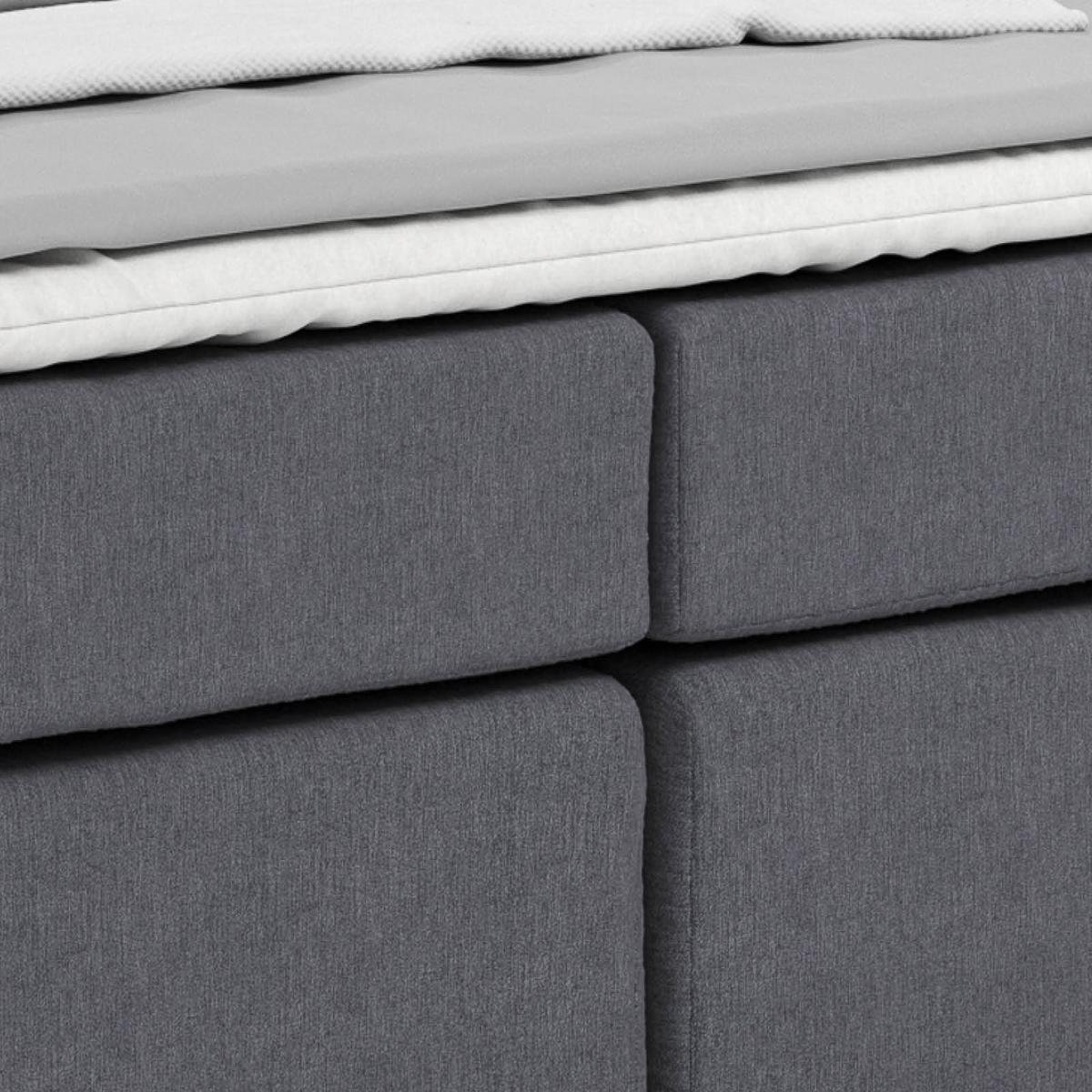 Posteľ Boxspring NERO PL: 160/200 cm, hnedá - antracitová/chrómová, Konventionell, kov/textil (160/200cm)