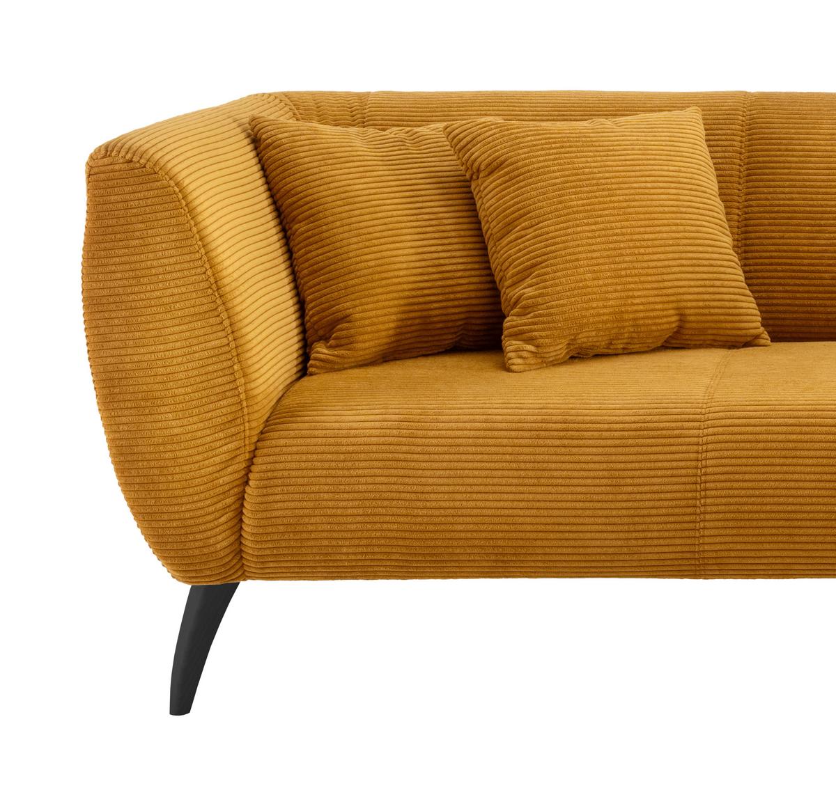 Ecksofa Colori Goldfarben S: 264/160 cm - Goldfarben/Schwarz, MODERN, Holz/Textil (264/160cm) - MID.YOU