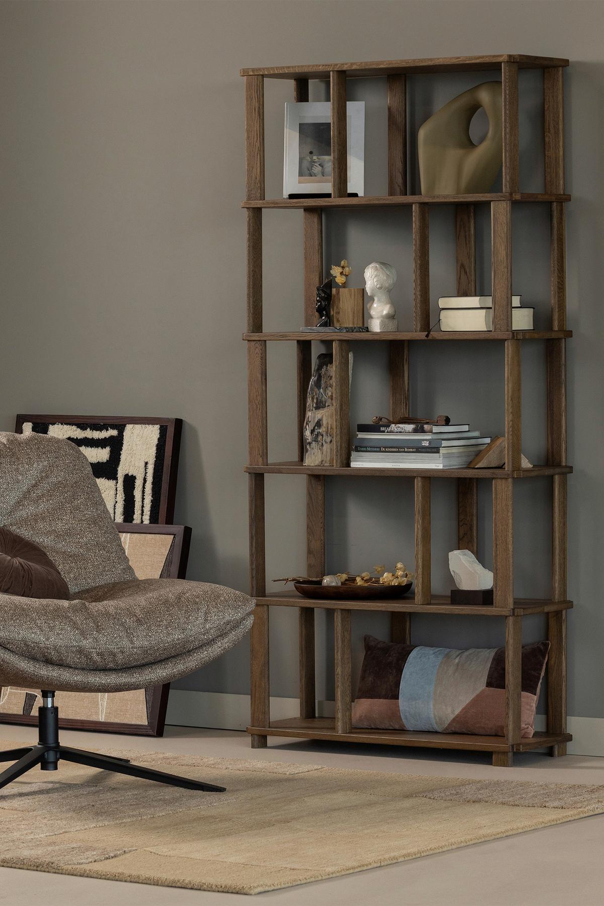 Regal Riss Naturfarben B: 90 Cm - Naturfarben, Design, Holz (90/186/30cm) - Livetastic