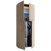 Mehrzweckschrank Lona Eiche Dekor BxH 70x182 cm - Eichefarben/Weiß, KONVENTIONELL, Holzwerkstoff (70/182/37cm) - MID.YOU