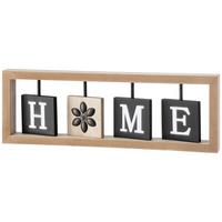 Dekoschild Alisson - Schwarz/Naturfarben, KONVENTIONELL, Holzwerkstoff/Metall (33/3/11cm) - Luca Bessoni