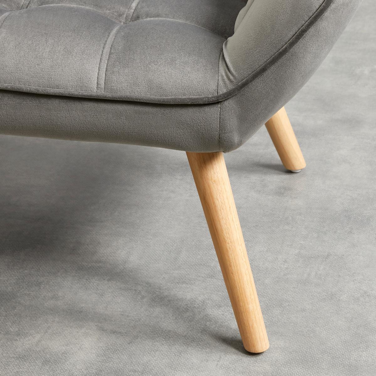 Pohovka MONIQUE tmavě šedá - tmavě šedá, Moderní, dřevo/textil (127/76/74,5cm) - Modern Living