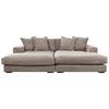 Ecksofa Funny Rechts Mit Hocker B: 285 Cm - Taupe/Schwarz, Basics, Textil (285/195cm) - Livetastic