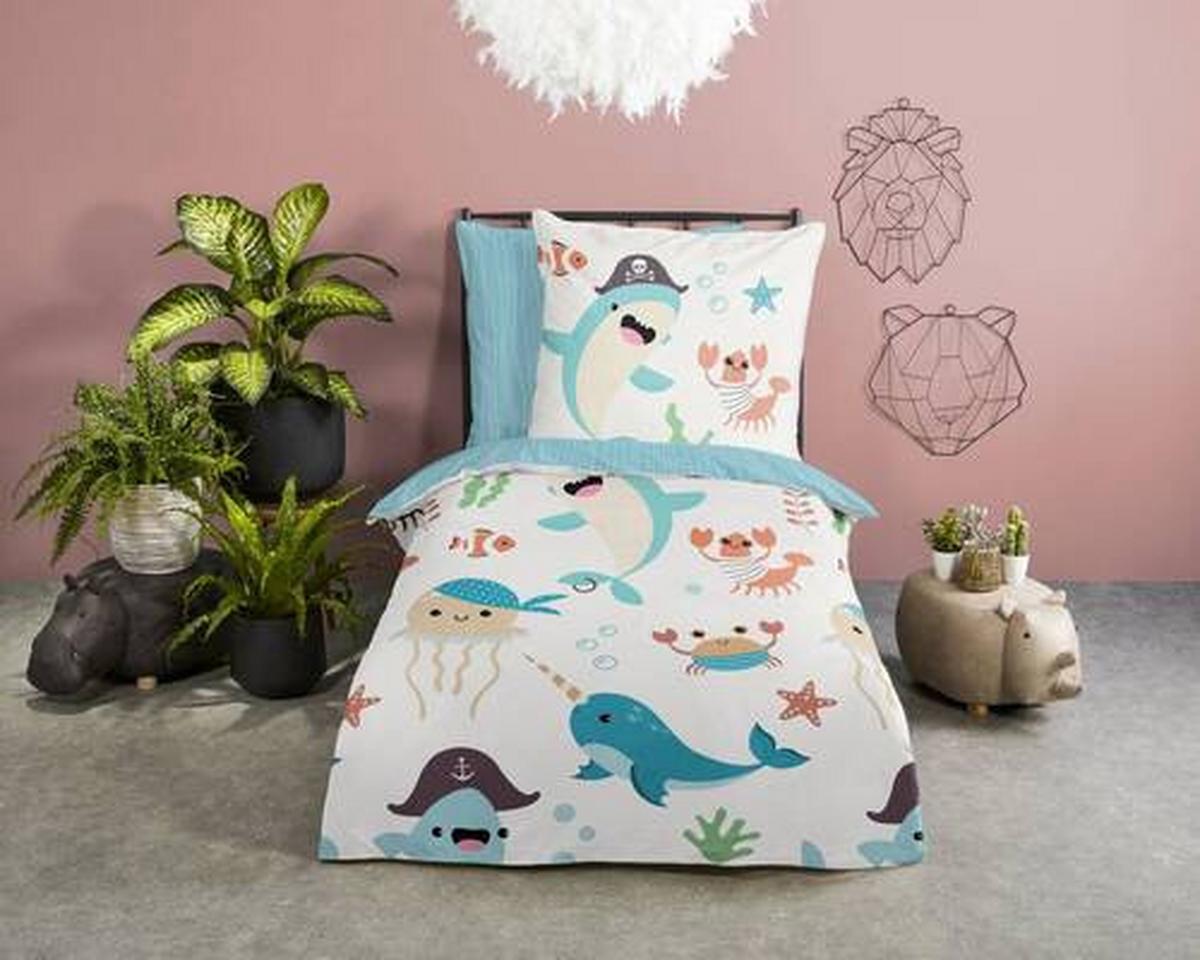 Jugendbettwäsche Seaworld Multicolor 135x200 cm - Multicolor, Design, Textil (135/200cm)