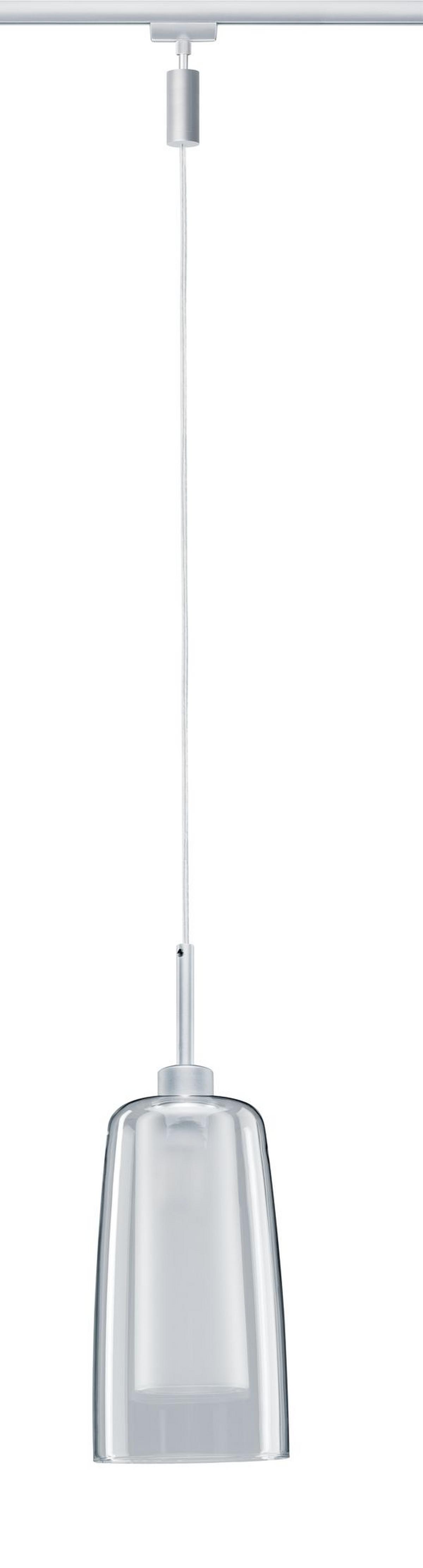 Schienensystem Urail Hängeleuchte 94998 Klarglas - Chromfarben/Klar, Design, Glas/Metall (158cm) - Paulmann