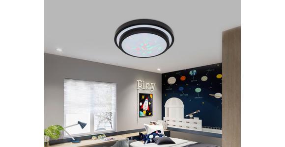 LED-Deckenleuchte Lana Ø 41 cm mit Farbwechsler - Schwarz/Weiß, MODERN, Kunststoff/Metall (41/10cm) - Luca Bessoni